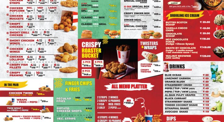 Albaik Menu With Prices In Pakistan